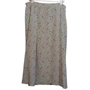 Fundamental Vintage A line Midi Floral Patterned Women's Pull On Skirt Size 12